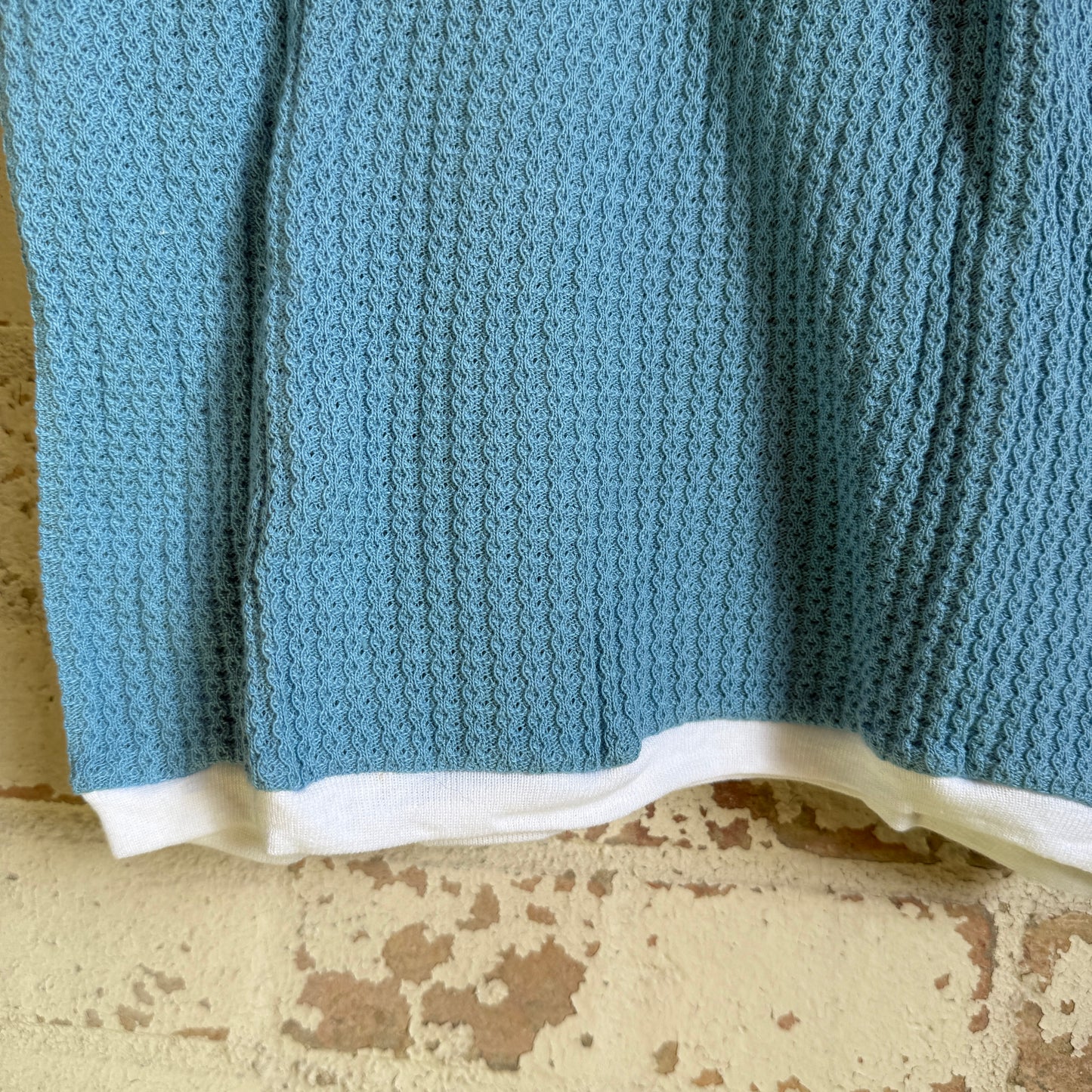 1970s Baby Blue Knitted Raglan T-Shirt