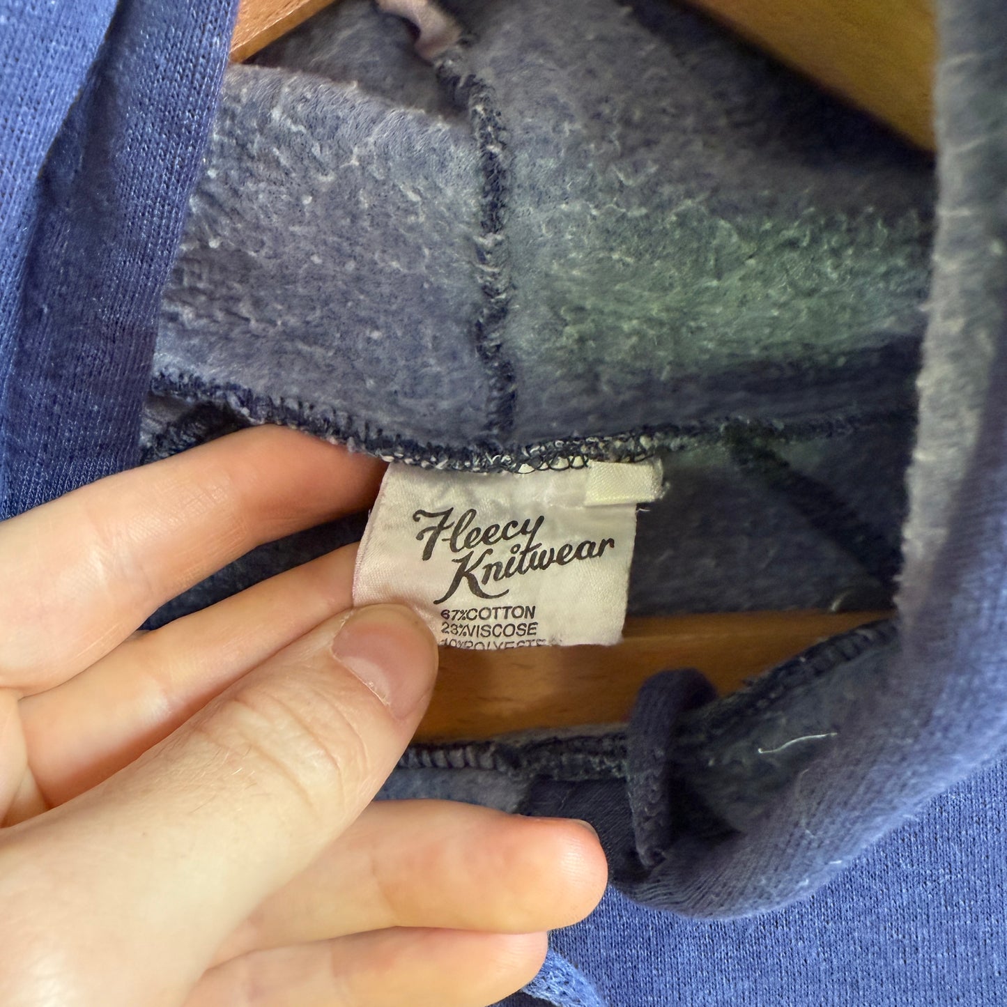1970s Navy British Racing Raglan Hoodie Sweatshirt