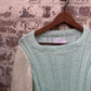 1980s Turquoise Hand Knitted Jumper