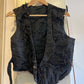 1920s Victorian Distressed Black Waistcoat