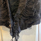 1920s Victorian Distressed Black Waistcoat