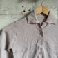1960s Beige Knitted Shirt Cardigan Top