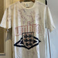 1980s White England Football Umbro Signed T-Shirt