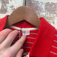 1980s Red Towelling Pooh Polo Shirt Top