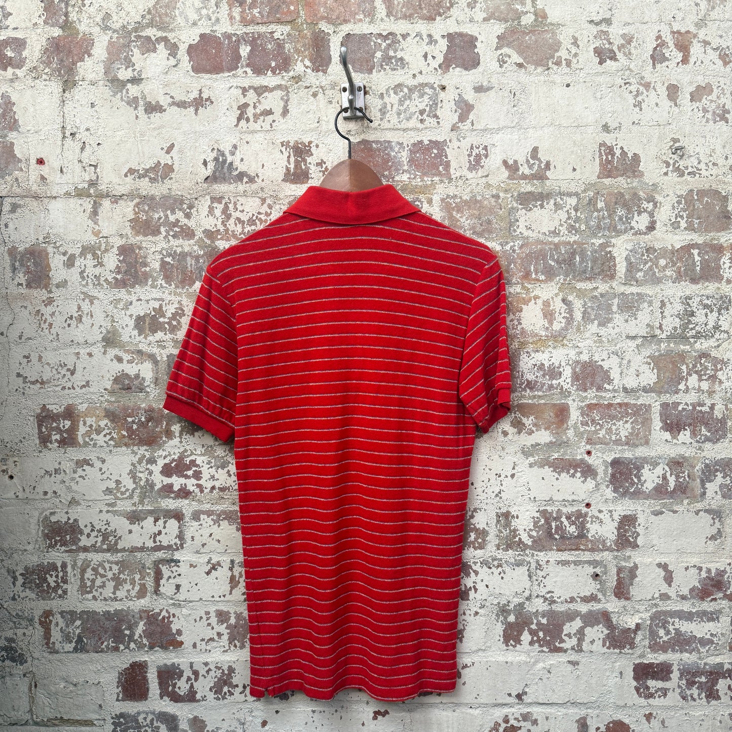 1980s Red Towelling Pooh Polo Shirt Top