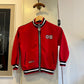 2000s Red Chunky Zip Track Top