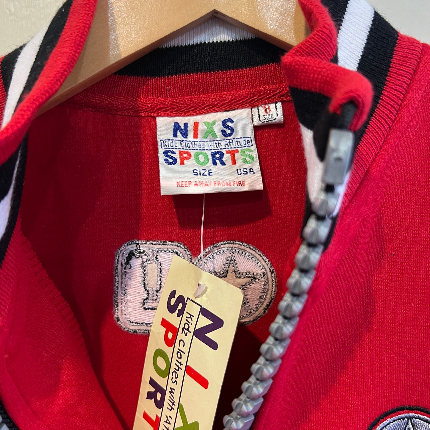 2000s Red Chunky Zip Track Top
