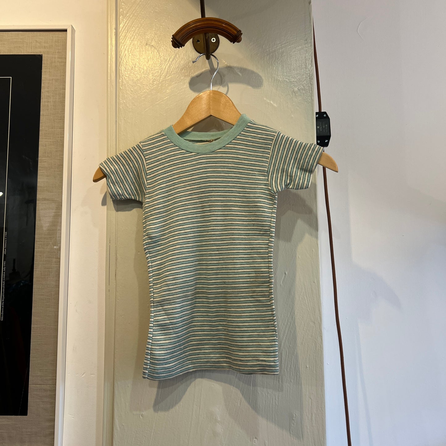 1970s Light Green Striped T-Shirt