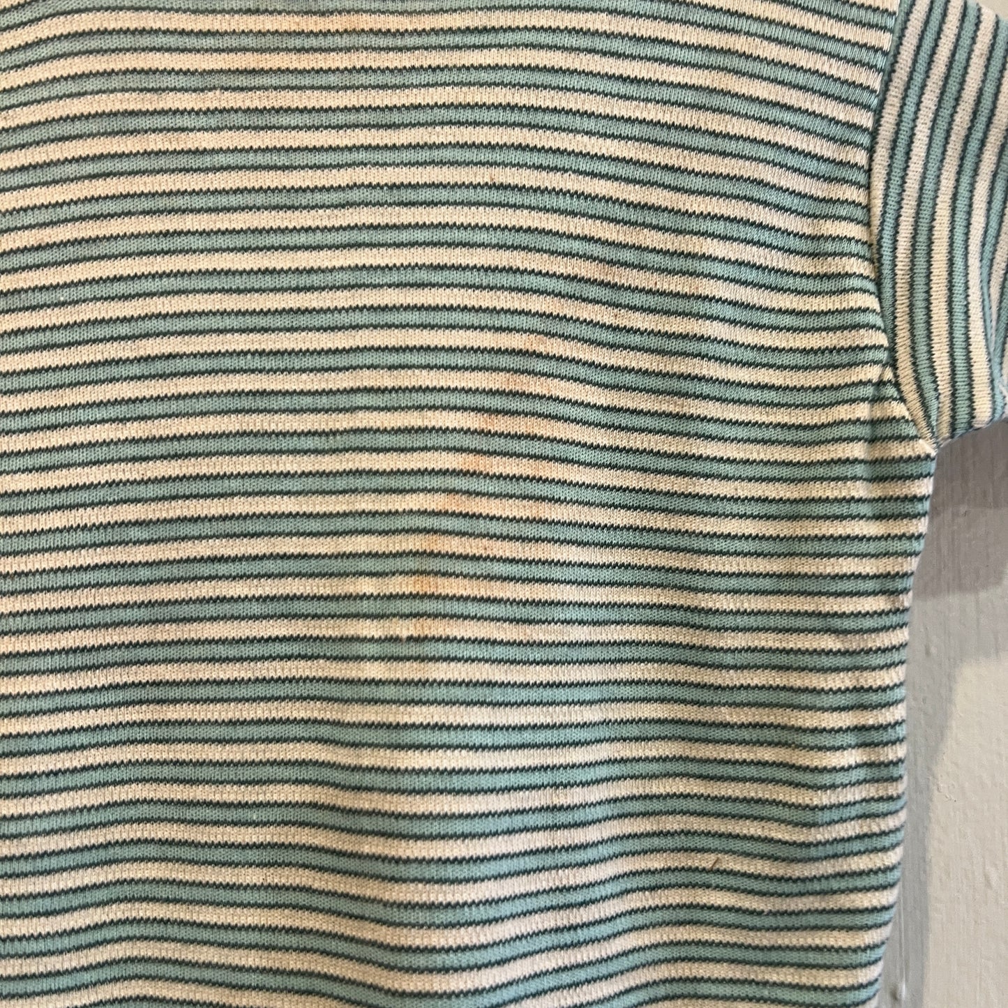 1970s Light Green Striped T-Shirt