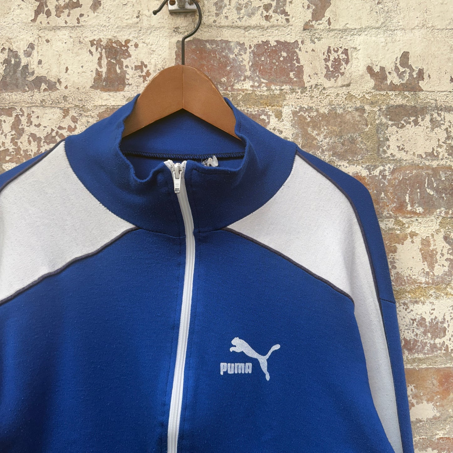1980s Blue Puma Zip Up Track Top