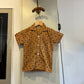 1970s Orange Print Leisure Shirt