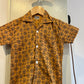 1970s Orange Print Leisure Shirt