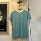 1960s 1970s Turquoise Striped Surf T-Shirt