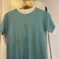 1960s 1970s Turquoise Striped Surf T-Shirt