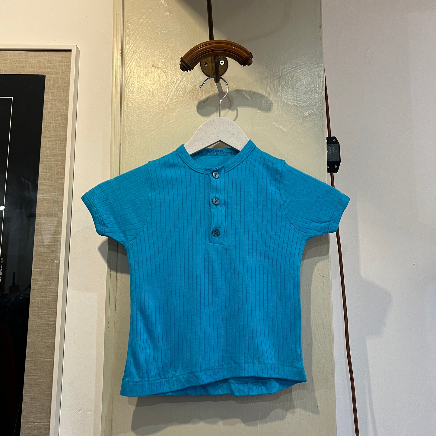 Kids Blue Button Polo Shirt