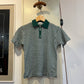 1970s British Green Striped Zip Polo Shirt