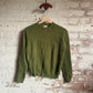 1960s Green Wool British Knitted Jumper