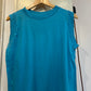 1980s Unusual Blue Cut Off T-Shirt Vest