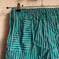 1980s Turquoise Striped Cotton Shorts