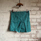 1980s Turquoise Striped Cotton Shorts