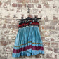 1970s Blue Satin Hungarian Skirt