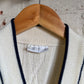 1980s Cream Adidas Knitted Tank Top Sweater Vest