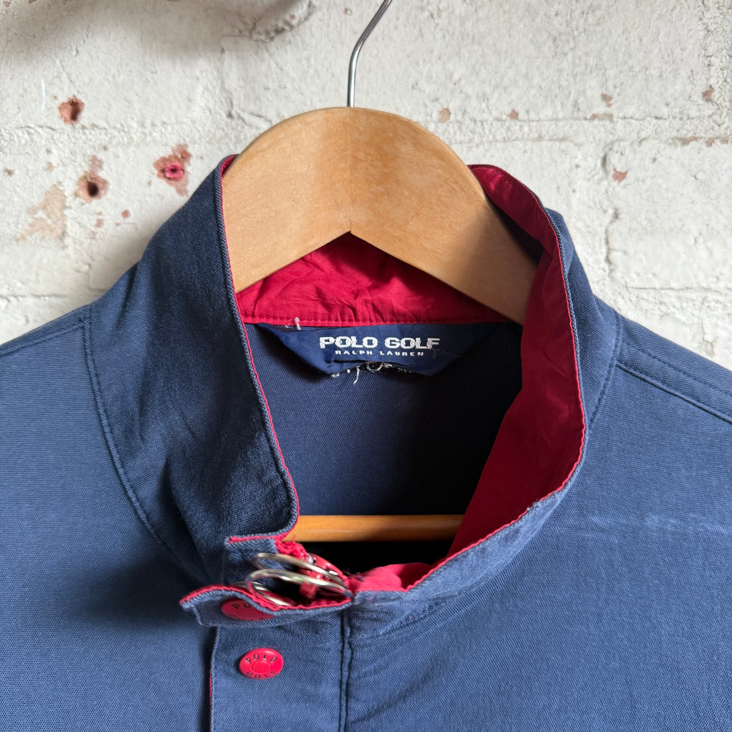 1990s Navy and Red Ralph Lauren Golf Jacket