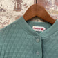 1960s British Shell Print Knitted Cardigan Jumper