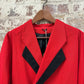 1980s Red Linen Dorothy Perkins Blazer Jacket