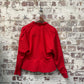 1980s Red Linen Dorothy Perkins Blazer Jacket