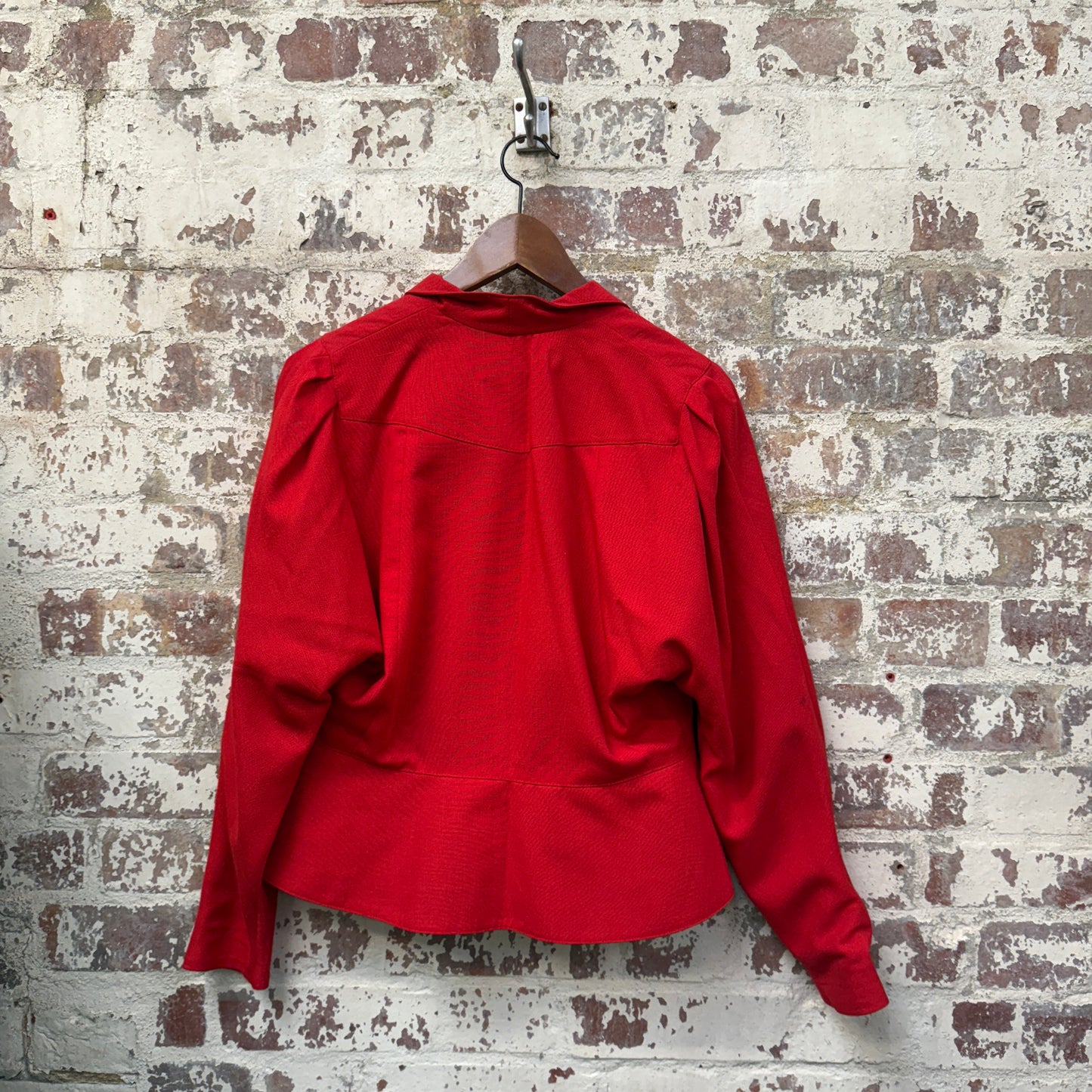 1980s Red Linen Dorothy Perkins Blazer Jacket
