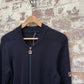 1980s Navy Fila Wool Knitted Track top Jumper
