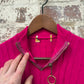 1970s Pink Knitted Zip Shirt