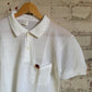 1980s White Ellesse Pocket Polo Shirt Top