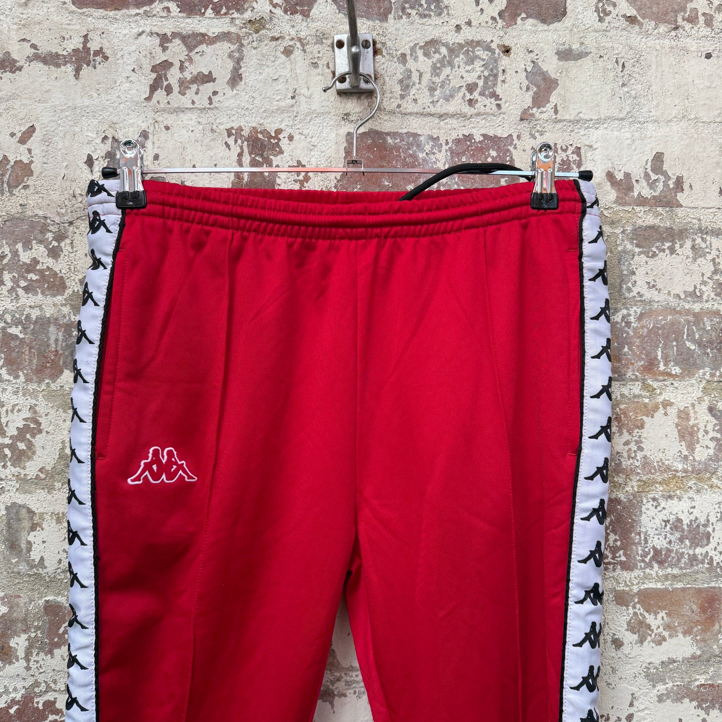 Red Kappa Tape Logo Trousers