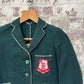 1960s Dark Green Kids Wool College Blazer
