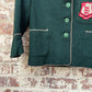 1960s Dark Green Kids Wool College Blazer