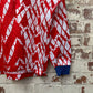 1980s Red Graphic Spall Long Sleeve football Shirt