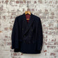 1980s Navy Magee Double Breasted Suit Blazer Jacket