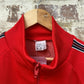 1980s Red Zip Up Track Top