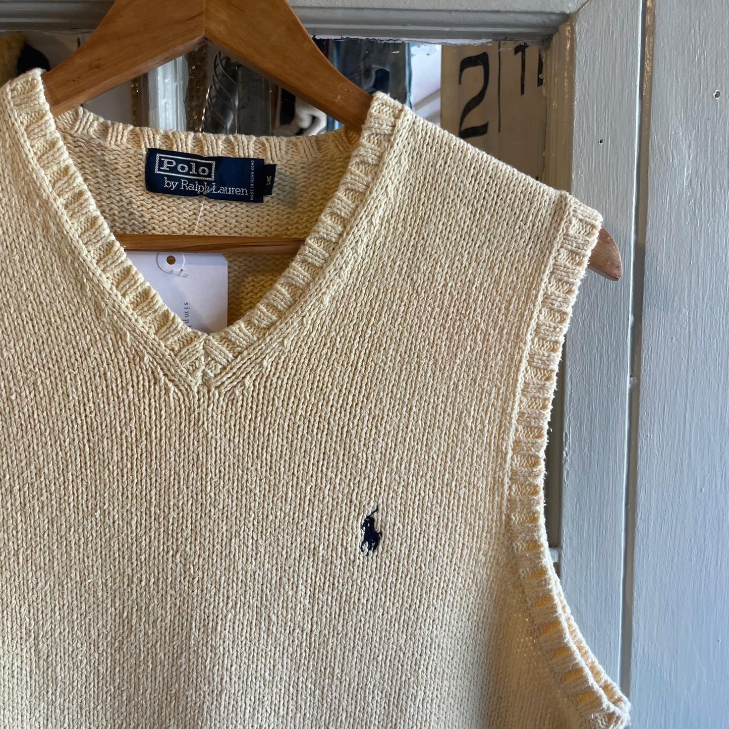 90s Cream Ralph Lauren Knitted Tank Top Sweater Vest