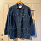 1960s Dark Blue Work Wear Denim Jacket