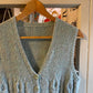 1970s Grey Knitted Tank Top Vest Jumper