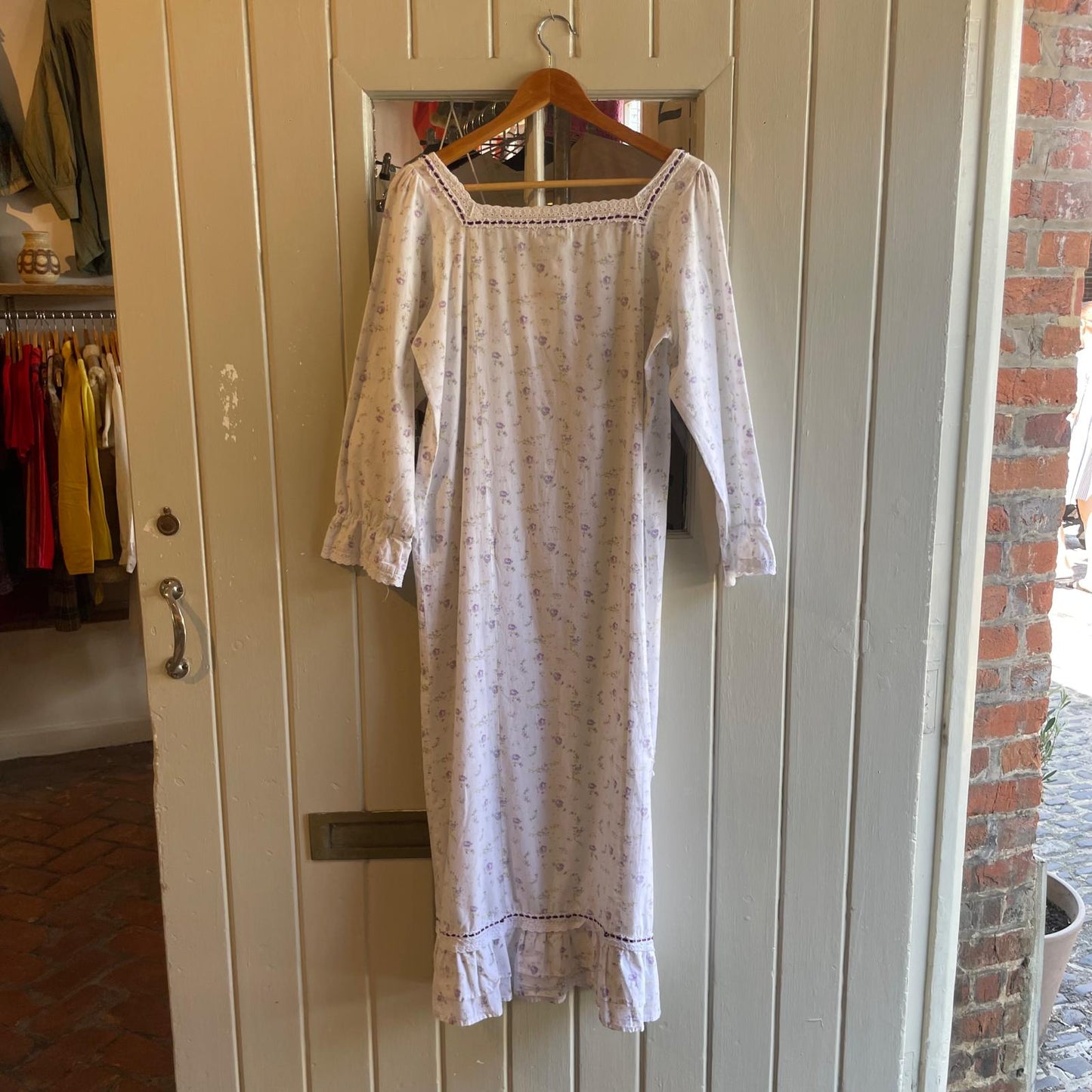 Vintage 90s White Floral Summer Dress