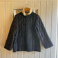 1980s Reversible Black and Cream Padded Quilted Coat