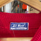 Vintage 50s/60s Orange/Red Wool British Knitted Cardigan Jumper