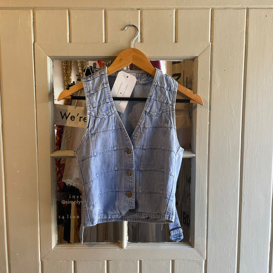 Vintage 70s/80s Denim Waistcoat Top