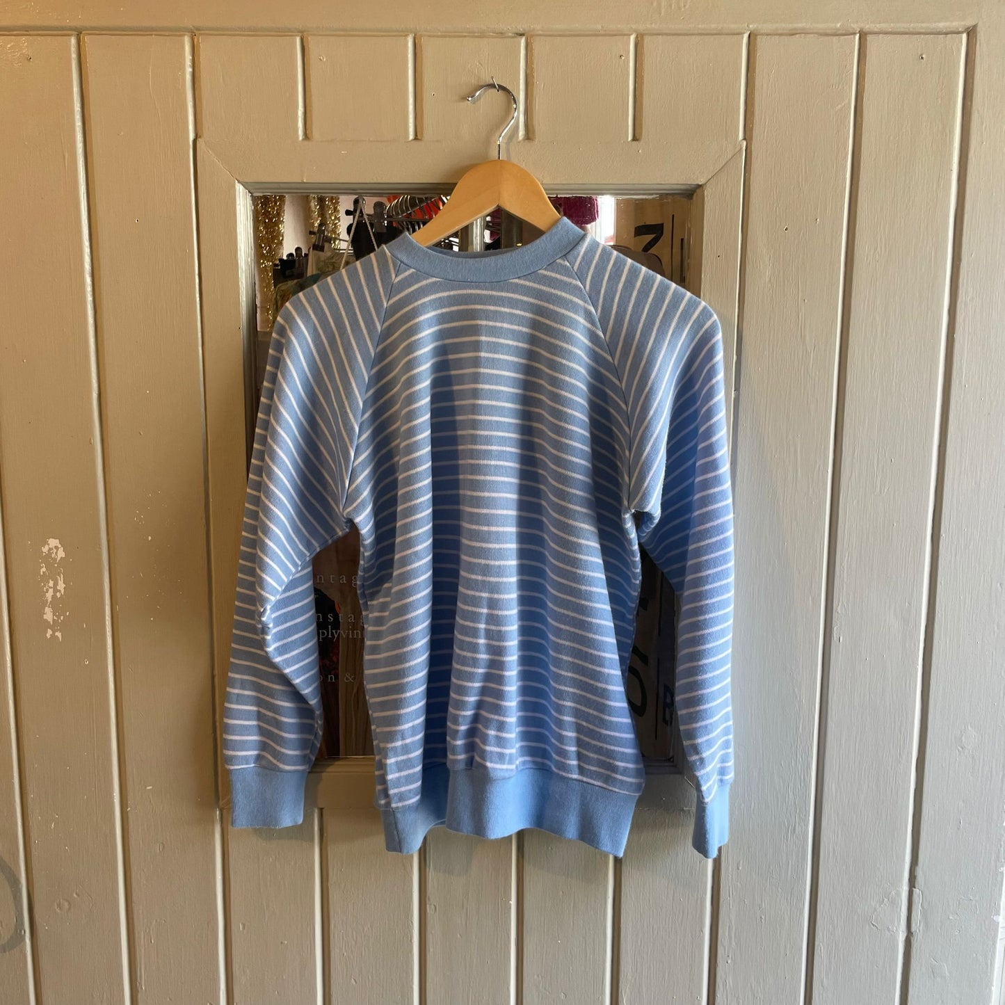 Vintage 70s/80s Striped Raglan Sweatshirt Jumper