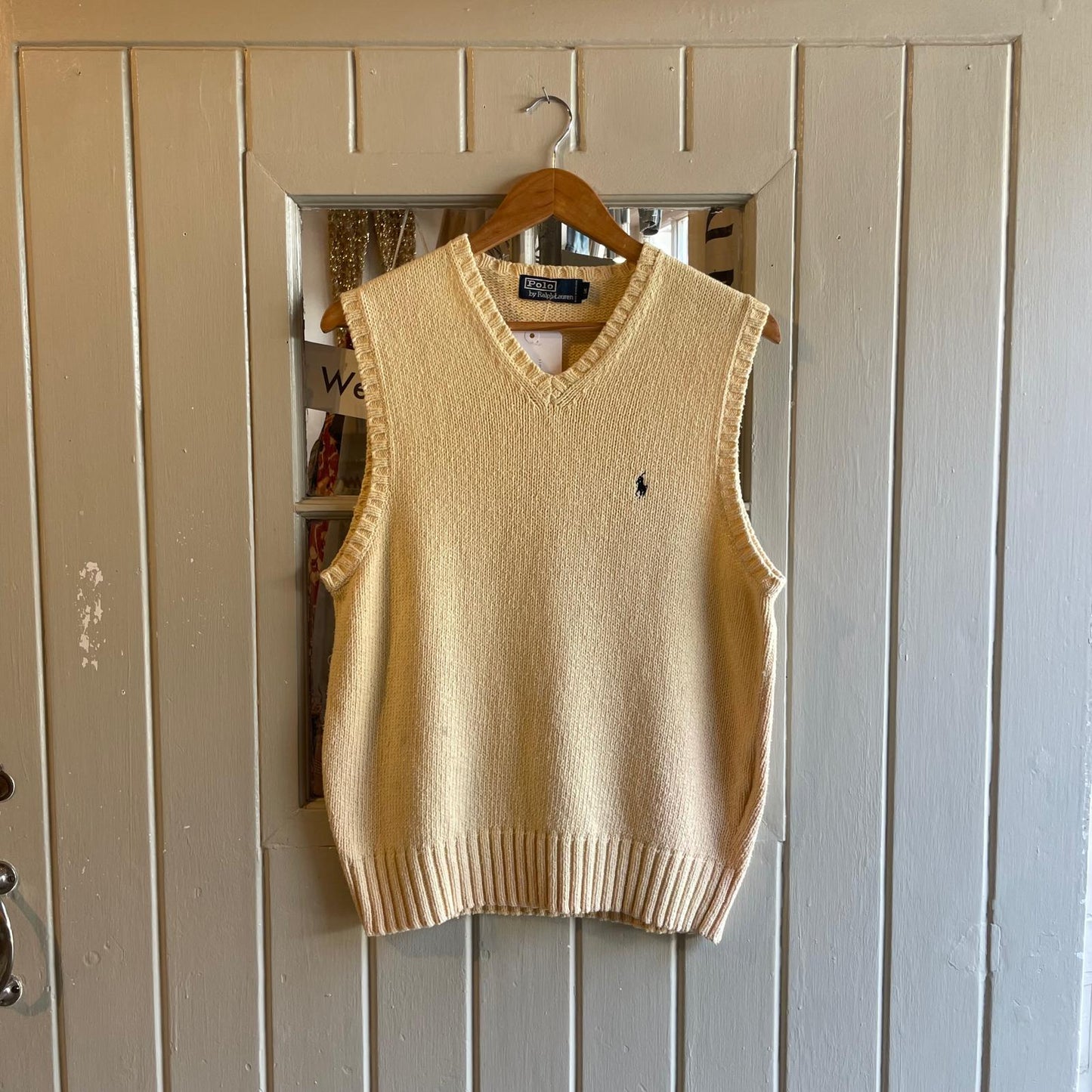 90s Cream Ralph Lauren Knitted Tank Top Sweater Vest