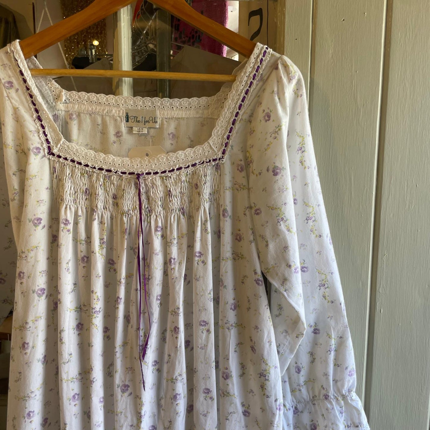 Vintage 90s White Floral Summer Dress